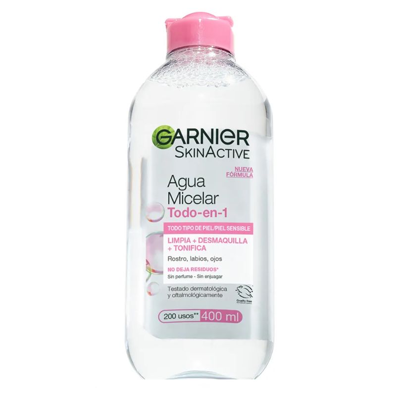 GARNIER AGUA MICELAR TODO EN 1 X 400 ML.